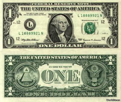 Девальвация слов на долларовой банкноте